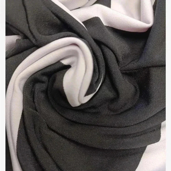 Frank Lyman Black White Geometric Sleeveless Midi Dress Size 8 - Picture 9 of 10